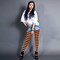 Black and Orange Tights - Striped Nylon Stretch Pantyhose Stocking Accessories for Every Day Attire and Costumes for Teens and Children